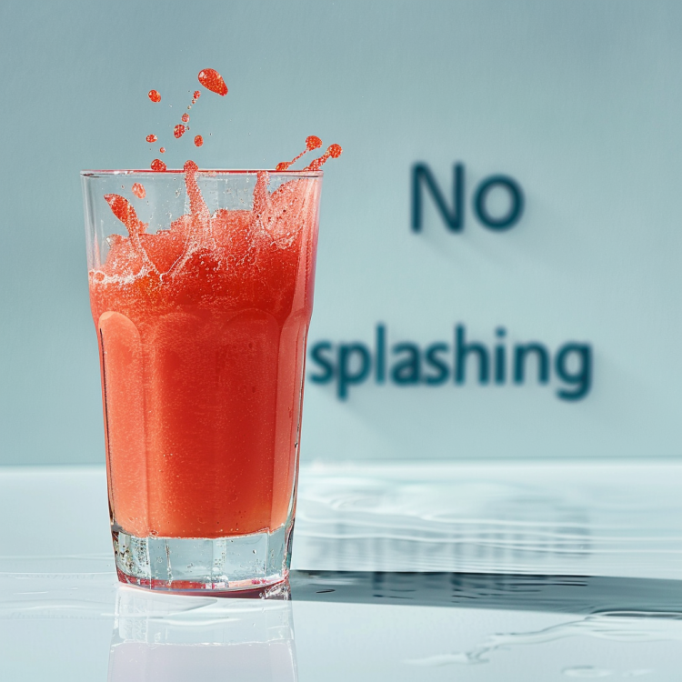 no splashing